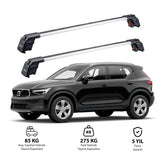 VOLVO XC40 HİBRİT 2020 et modèles ultérieurs TRX2 Thunder Carrier Barres transversales pour galerie de toit 2 barres